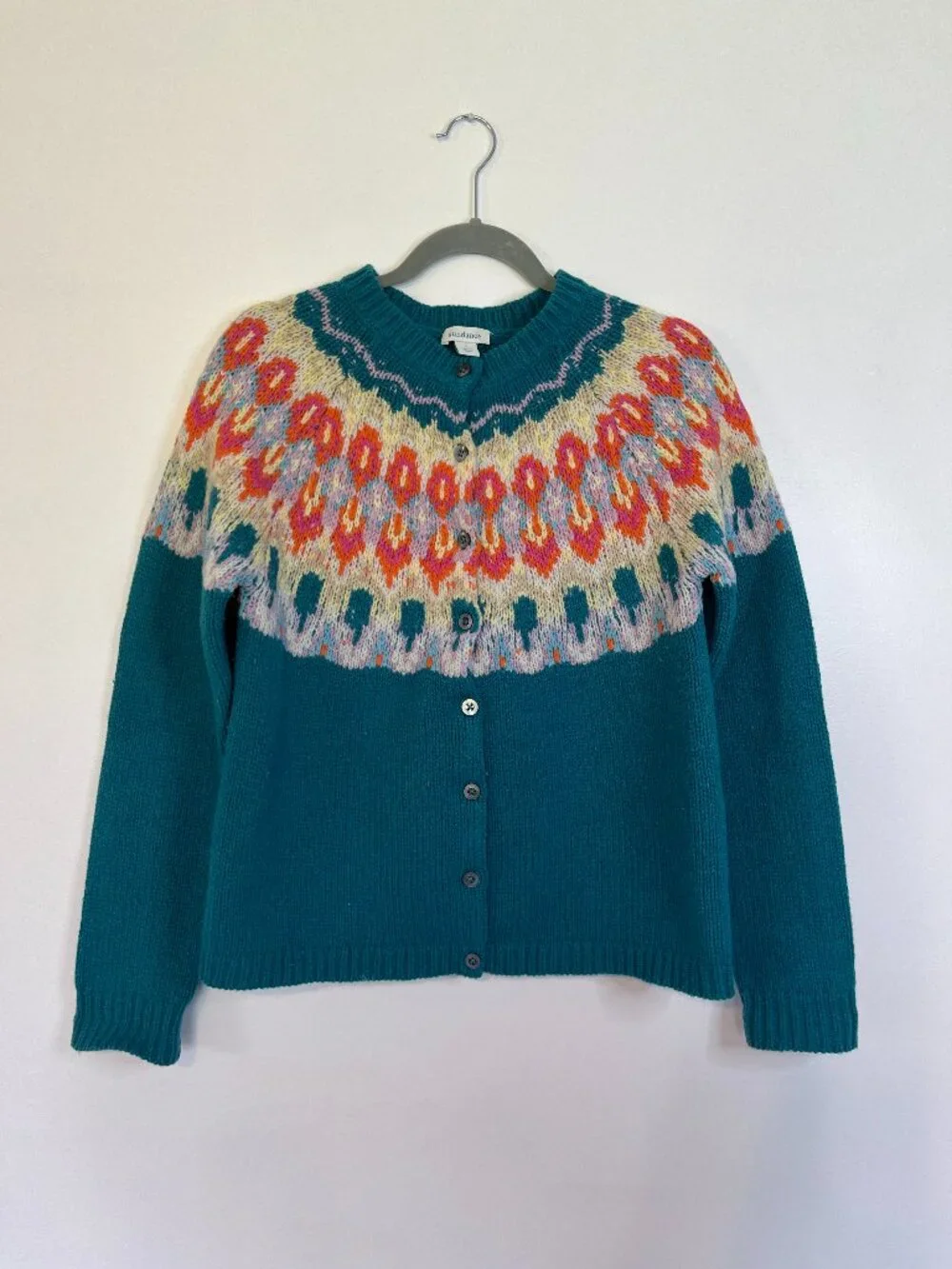 Sundance Multicolor Wool Blend Button Up Cardigan